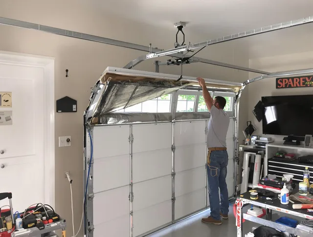 Garage door section replacement by Richmond Heights Garage Door Repair in Richmond Heights